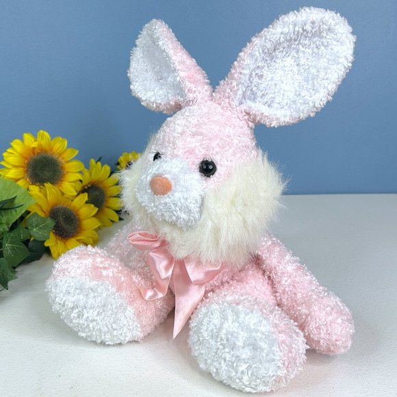 RARE Vintage‎ Quality Products Pink Bunny Rabbit 12" Plush Stuffed Animal Toy - Picture 3 of 5